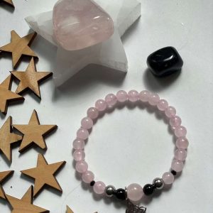 Pulsera-cuarzo-rosa-obsidiana-y-acero-para-mujer