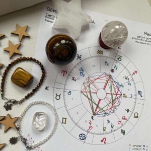 Creaciones y carta natal ojo de tigre y cuarzo cristal