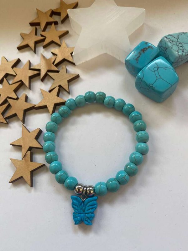 pulsera-turquesa-con-mariposa-y-acero